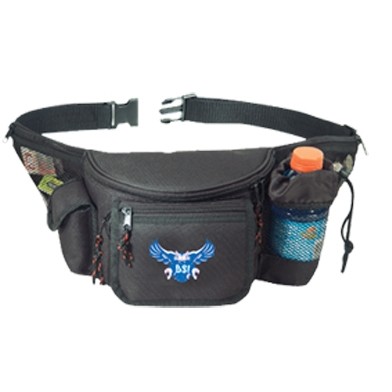 7 Zippers Fanny Pack w/ Bottle Holder & Cell Phone Pouch (22"x6")