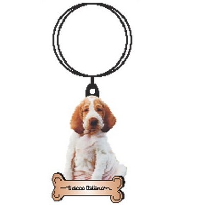 Bracco Italiano Dog Keychain w/Mirrored Back (10 Square Inch)