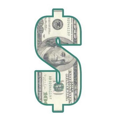 Dollar Sign $100 Bill Promotional Magnet w/ Strip Magnet (10 Square Inch)