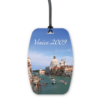 Full Color Write On Tag w/ Flexible Plastic Loop Strap (Rectangle 3.125"x4.625")