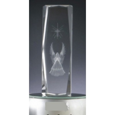 3D Angel Optical Crystal Award (2"x2"x6")