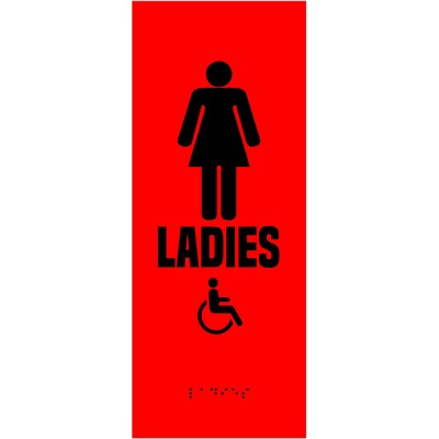 Engraved Rectangular ADA/Braille Sign (4"x10")