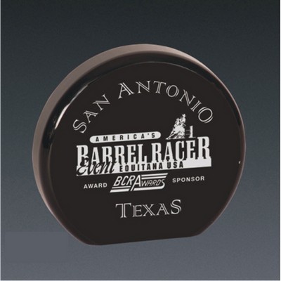 Black Acrylic Round Award (5"x1")