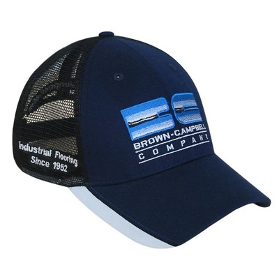 Trucker Mesh Cap w/Trimmed Side Visor