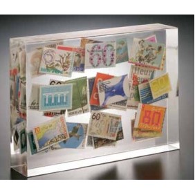 Lucite Stamps Embedment Paperweight