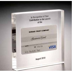 Lucite Rectangle Embedment Award w/ Beveled Edges