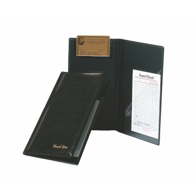 Black Check Holder w/ Gold "Thank You" Imprint-- in Stock