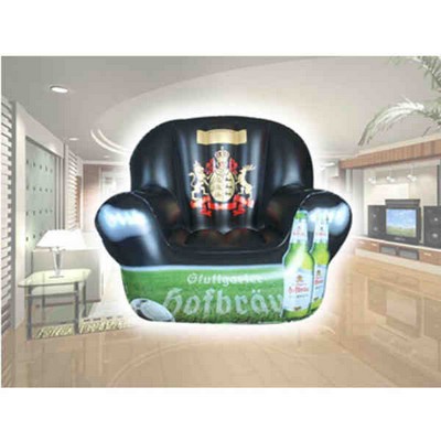 Air Sealed Balloon Inflatable - Black/Green Chair