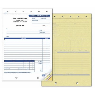 Work Order/Invoices Forms (3 Part)