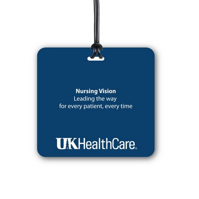 Full Color Write On Tag w/ Flexible Plastic Loop Strap (Rectangle 3.125"x3.375")