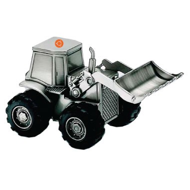 Front Loader Pewter Finish Bank