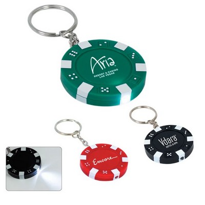 Casino Chip Key Light Keychain