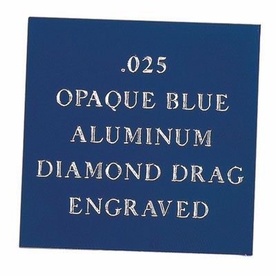 Opaque Blue Aluminum Engraving Sheet Stock (12"x24")
