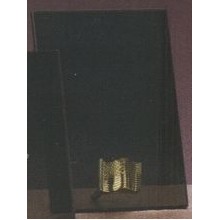 Gold Flag Smoked Glass Award w/Gold Plastic Plaque Mounts (6"x8.5")