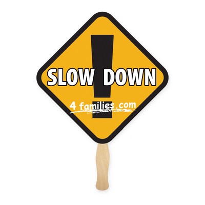 10 1/2"x10 1/2 Diamond Shape Single Hand Fan