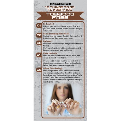 10 Things to Do to Keep Kids Tobacco Free Just the Facts Rack Card