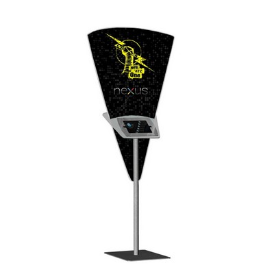 Fabsta V - Tablet Holder Stretch Fabric Banner Signs 28"L x 70"H x 16"D