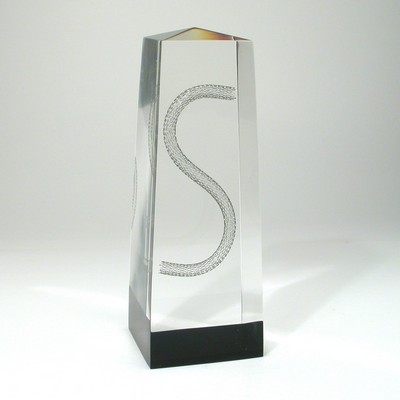 Obelisk Lucite® Embedment Award (3" x 3" x 8")