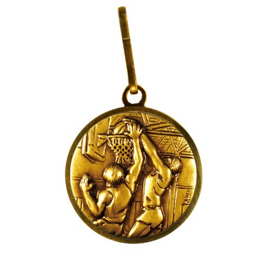 Zipper Pull with 1" Event- Basketball Male