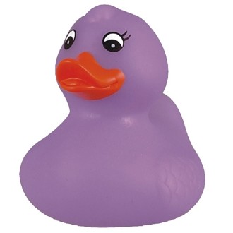 Rubber Spring Time Purple Duck© Toy