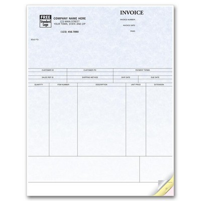 Laser Parchment Product Invoices (1 Part)