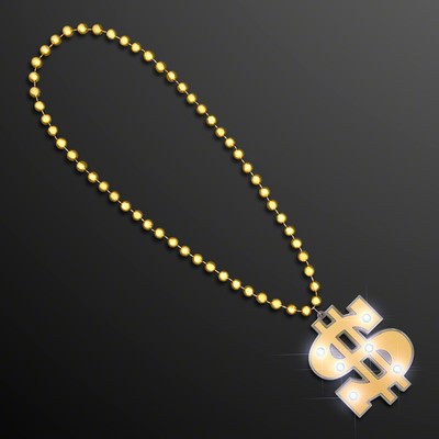 Light Up Dollar Sign on Beads - BLANK