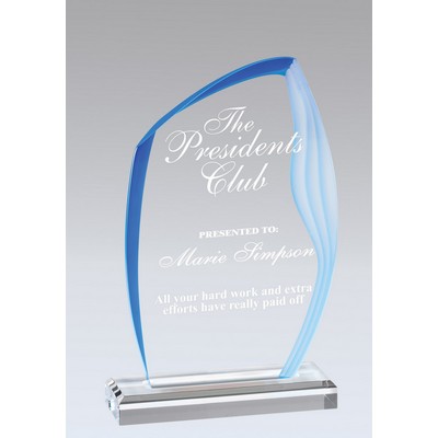 Acrylic Wave Edge Award, 8 3/4"H
