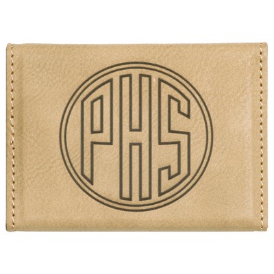 Hard Business Card Holder, Leatherette, Laser Engravable