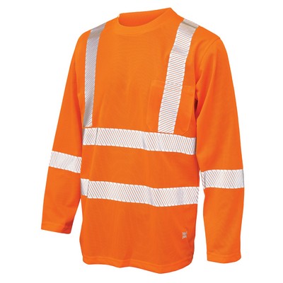 Tough Duck Long Sleeve Safety T-Shirt w/ Segmented Stripes