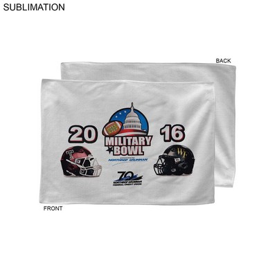 Bowl Game Rally Towel in Microfiber Dri-Lite Terry, Sublimated Full color Logos (12"x18")