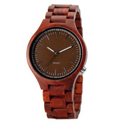 Red Zebra Wood Watch