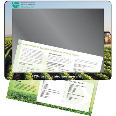 1/8" Insert Counter Mats 14" x 19" Clear Lexan Top, Rubber Back, Full Color