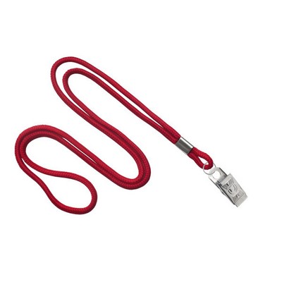 1/8" Blank Lanyard w/Bulldog Clip (Red)