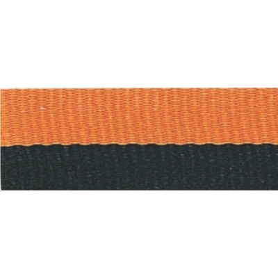 Black/Orange Neck Ribbon w/Snap Clip (7/8")