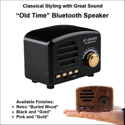 Old Time Bluetooth Speaker - Black