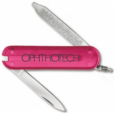 Swiss Army® Translucent Pink Escort Knife
