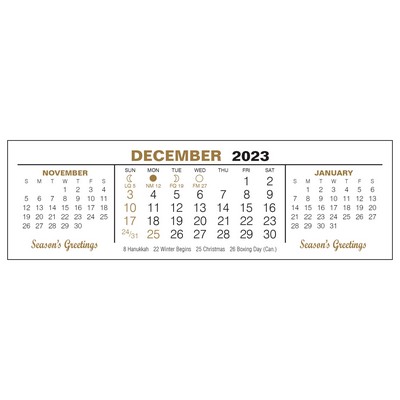 Holidate™ 2027 Calendar Pad, Gold/Black
