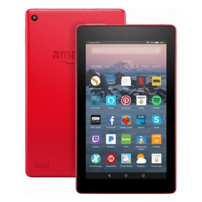 Amazon Fire 7 Tablet (7" Display, 16 GB WiFi) (Punch Red)