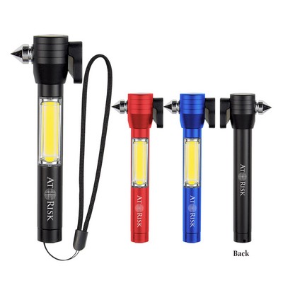 4" 1 Safety Tool with COB Flashlight