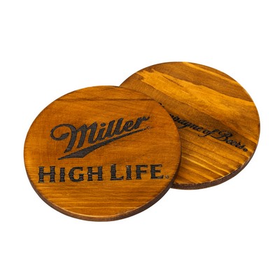 Round Wood Coaster