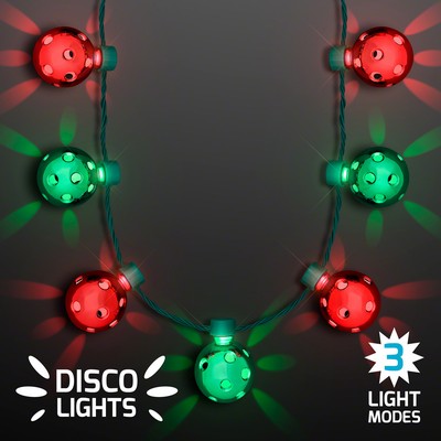 Christmas Disco Light Up Party Necklace - BLANK