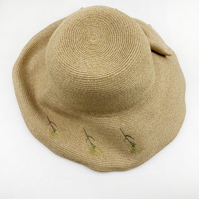 Polyester Silk Women Top Hat With Bow