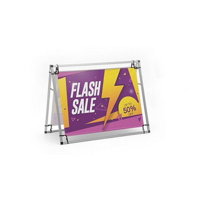 Aluminum A-Frame Vinyl Banner Display - 4'