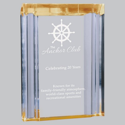 Gold Channel Acrylic Award (4 3/4" x 6 1/8")