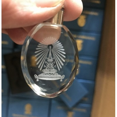 Crystal Custom Shaped Key Chains w/LED Light