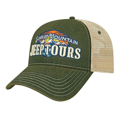 Premium Vintage Washed Mesh Back Cap