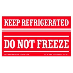 Keep Refrigerated Paper Labels - 3" x 5"