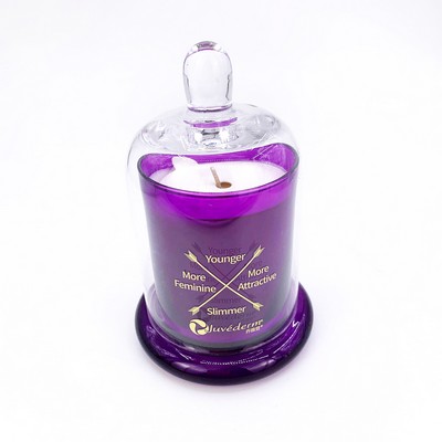 160g Glass Jar Soy Wax Scented Candle With Clear Dome Cover