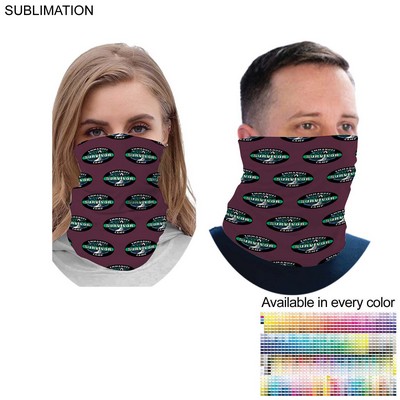 "Survivor" Themed Sublimated Neck Gaiter, Lightweight, Seamless, 2way stretch, raw edges