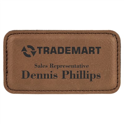 Lane Leatherette Name Tag 3.25x1.75"
